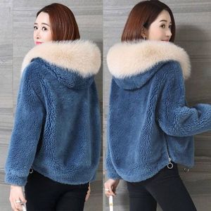 QNPQYX NEW FOX PLUSH JACKET WOMEN FAUX FUR COAT WINTER FASHION CASUIL JACKET女性ショートレディース服冬のコート