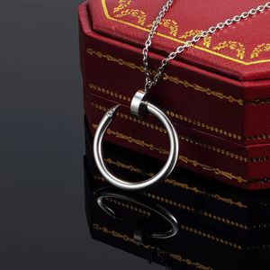 Classic titanium steel nail love Pendant Necklaces women men luxurious luxury designer gift letter C gold valentine non fade jewelry