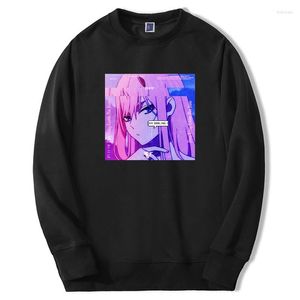 Herren Hoodies 2023 Männer Mode DARLING In The FRANXX Anime Girl Hoodie Zero Two 02 Grafik Sweatshirts Hip Hop Rundhals Trainingsanzug