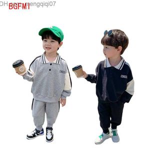 Set di abbigliamento Abbigliamento per bambini coreani Abbigliamento sportivo per ragazzi 2023 nuovo cappotto per bambini abbigliamento per atletica leggera primavera autunno pantaloni per bambini sottili set 2-10Y Z230717