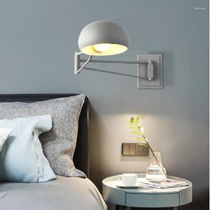 Wall Lamp Modern European Metal Creative Bedroom Bedside Light On The Scalable Long Arm Work Read And Writing WJ1022