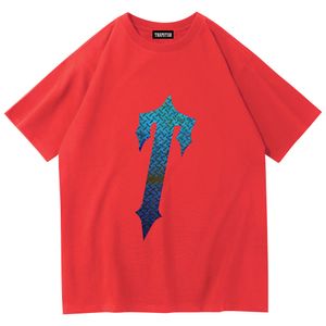 ブランドロゴトラップスター半袖シャツ人気メンズTシャツカジュアルブランドラグジュアリーデザイナーマンシャツデザイナーパターンカラー高品質のコットンオフホワイトTシャツ