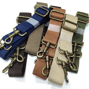 Bag delar Tillbehör AIMIYOUNG REMS Strong Hook Nylon Belt Men Axel Rem Handväska Portfölj Bred lång ersättningstillbehör 230717