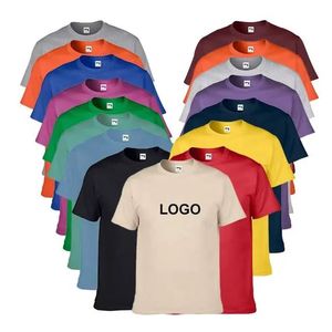 Custom Logo 100% Cotton Mens T Shirt Plain Tee DIY Sublimation Printing Blank Tshirts Unisex T-shirts 200gsm