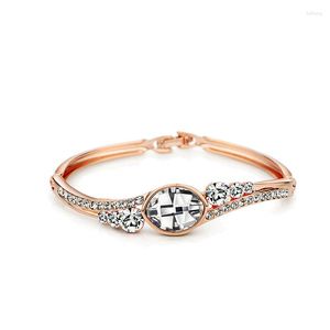 Bangle BN-00226 Luxury Crystal Bangles for Women Korean Fashion Jewelry and Accessories Present den 8 mars Womens Day