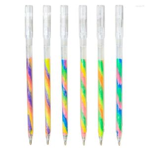 Sparkly Gel Pens 6 Colors Fine Point Rainbow Gradient For Highlighting On Markers Grip Colored Pencils Paintings