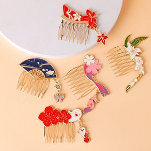 Mode Blume Fan Haar Kamm Nette Quasten Haar Clip Barrettes Für Frauen Mädchen Haarnadeln Headwear Party Haar Zubehör