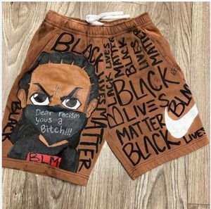 Yaz Mens Shorts Designer Sport Drawstring Pantolon Karikatür Baskılı Sweetpants Trend Yeni Pamuk Capris Rahat Artı Beden Giyim