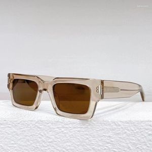 선글라스 Gafas de Sol Cuadradas acetato para Hombre y Mujer Lentes 직사각형 Estilo 레트로 Futurista Marca Lujo SL572