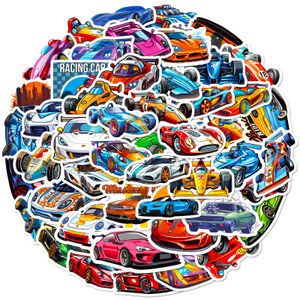 50pcs-pack racing klistermärken Vattentäta vinylklistermärken för bagage vattenflaska bärbar datorplanerare scrapbooking telefon mac garderob dörr väggdekaler