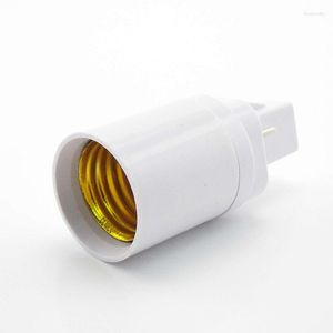 Lamp Holders G24 To E27 Adaptor Screw Holder Retardant Light Bulb Base Socket LED Halogen CFL Converter D1