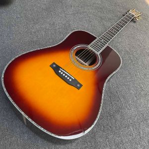 Kundenspezifische Dreadnought 41 Zoll massive Fichtendecke, klassische Folk-Akustik-E-Gitarre in Sunburst