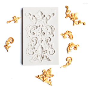 Baking Moulds Aouke European Relief Pattern Silicone Mold DIY Cake Decoration Soft Pottery Gypsum Handmade
