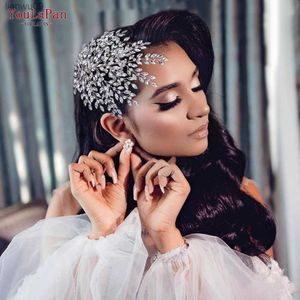 Youlapan HP438 Bling Bridal Headwear Luxury Leaf Wedding Headband Bridal Hair Accessories Fascinators For Women Head Dresses L230704