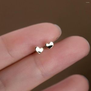 Stud Earrings LAVIFAM 925 Sterling Silver Trend Small Smooth Heart Love Mini Piercing Ear Jewelry For Women