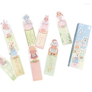 Lembrancinha de festa 8 pacotes/lote Kawaii Cute Miss Cartoon Animals Marcador de páginas com papel de frases famosas provérbios chineses para meninas por atacado