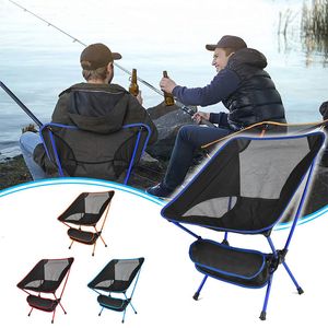 Camp Furniture Camping Fishing Barbecue Chair Portable Ultra Light Folding Chair High Load Outdoor Camping Beach Hiking Picnic Seat Tool Chair 230716