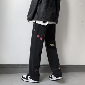 Men's Jeans Embroidery For Men Baggy Denim Trousers Fashion Street Style Bottoms Harajuku Straight Pants Plus Size Male Clothes