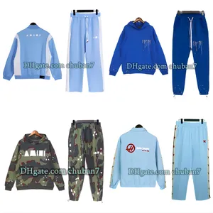 Herren-Trainingsanzüge, Sport-Oberteil und -Hosen, schwarzer Anzug für Herren, Kapuzenpullover und Hosen, Modedesign, Kleidung, blaue Jogginganzüge, Pullover, Designer-Sweatshirts in Übergröße, Anzug mit Reißverschluss