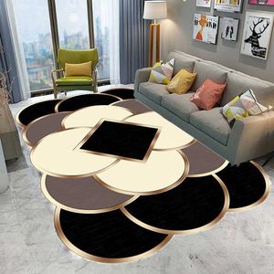 Carpets Irregular Gold Edge Carpets for Living Room Home Decoration Kids Bedroom Carpets Non-slip Large Size Area Rug Washable Floor Mat R230717