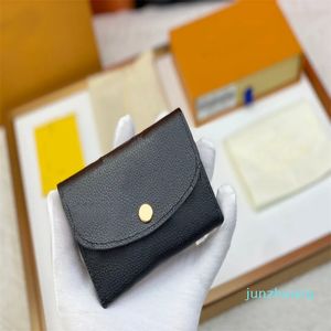 Designer women luxury short wallets fashion Card Holder leather embossing present mini purse money bag zipper pouch coin pocket clutch