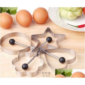 Utensili per uova Ispessimento Stampo in acciaio inossidabile Stella a cinque punte Amore a forma di cuore Fritto Mod Cucina Gadget pratico Fai da te 1Cj J2 Drop Del Dhiwy