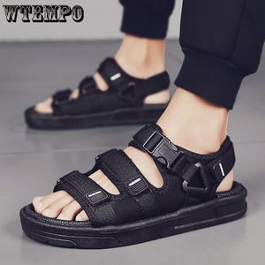 Sandálias WTEMPO Masculino Verão Borracha Plataforma Chinelos Estudantes Casual Versão Coreana Tendência Usar Fora Sapatos de Praia 2306715