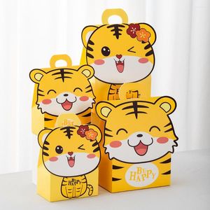 Geschenkpapier, 50/30 Stück, Kindertag, Cartoon-Tiger, Tasche, Souvenir, Tragetasche, Geschenkpapier, Karton