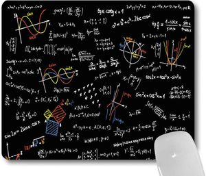 Tapete de mouse para jogos de ciência matemática design personalizado colorido fórmulas matemáticas slide art mouse pads bonito tapete