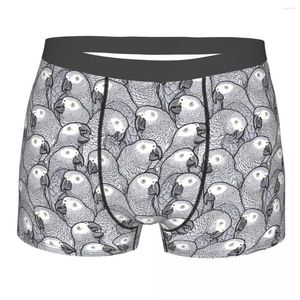 Cuecas African Grey Parrots Breathbale Calcinha Cueca Masculina Cueca Boxer Estampada