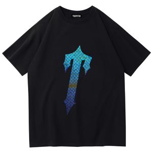 高品質のトラプスター半袖シャツ人気メンズTシャツカジュアルラグジュアリーデザイナーマンシャツデザイナーパターン色すべての綿オフホワイトTシャツブランドロゴロゴ