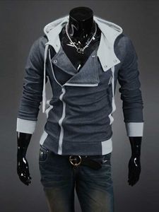 Men's Hooded Active Cool Casual Jacket Outerwear Solid/Plain Color Black White Red