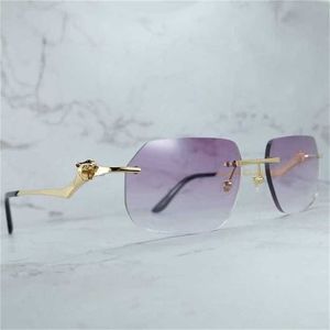 Sonnenbrille 2023 Designer Luxus Herren Panther Randlos Carter Trending Brille Retro Classic Shades Brillen für Frauen Lentes de SolKajia Neu