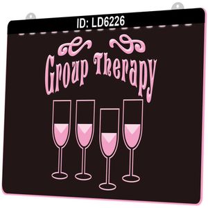 LD6226 Group Therapy Wine 3D Engraving LED Light Sign Whole Retail245E