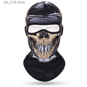 Bisiklet Kapakları Maskeler Erkek Kafatası Balaclava Spor Eşarp Bisiklet Hood Cap Yüz Kapağı Motosiklet Bisiklet Headgear Hat Nefes Alabaca Rüzgar Geçirmez Boyun Isıtıcı T230718