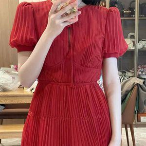 New S-elf portal red place trim dress uk4-14 please ask your size