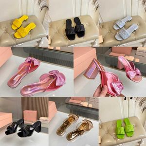 Miui Jane Slippers Patent Leather Mary Pumpsミッドジュエルヒールブラックホワイトメタリックテクニカルファブリックサンダルクリスタルハイヒールサンダルサイ​​ズ35-40