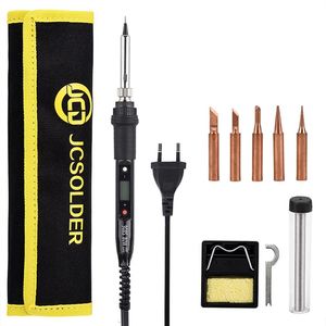 JCD soldering iron 80W temperature adjustable Welding Solder tools solder irons kit pure copper tips Ceramic heater set2962