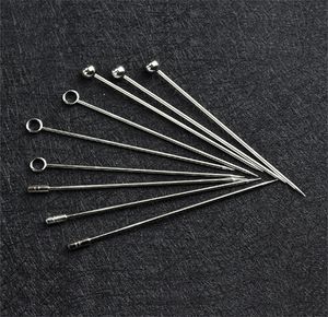 1000pcs New Metal Fruit Stick Cocktail in acciaio inossidabile Pick Tools Riutilizzabili Cocktail d'argento Drink Picks 4.3 pollici 11cm Kitchen Bar Party Bar Tool JL1608