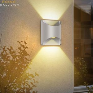 Vägglampa IP65 utomhus vattentät trädgårdsbelysning LED 6W upp och ner inomhus vardagsrum sovrum korridorljus