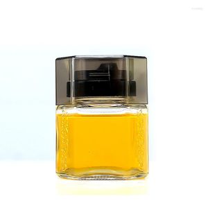 Dinnerware X80 Honey Dispenser Glass Jar 250ml Volume Design Back-Flow Cover Sealed Thicken Oil Jars