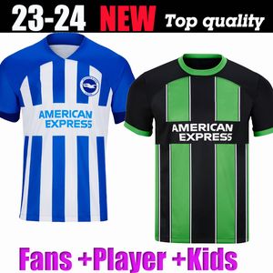 23 24 MAC Allister Mitoma Soccer Jerseys Ferguson Gilmour Mwepu March Football Shirt 2023 2024 Away Lallana Veltman Caedo Sarmiento Men Kids Cameitas de Futol