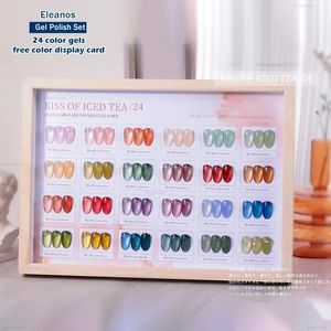 Gel per unghie Eleanuos Translucent 24 colori Polish Set Vernice lacca Jelly Clear Art Gemstone LED UV Syrup Kit 230718