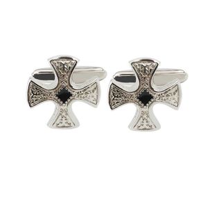 Manşet bağlantıları Retro Roman Cross Cufflinks moda erkekler fransız gömlekleri manşet düğmeleri iş ziyafet takım aksesuarları mücevher hediyeleri hkd230718