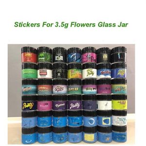 3 5G Flowers Glass Jar Label Honey Bun Pancakes Pomelo Blanco Jungle Boys Runtz Stickers Sharklato Stikcers för 1G Shatter burkar264y