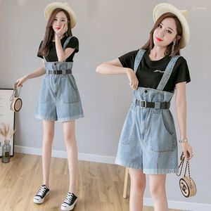 Frauen Shorts Förderung 2023 Strap Denim Hohe Taille Casual Plus Größe Lose Jeans Mode Temperament Frauen Flut