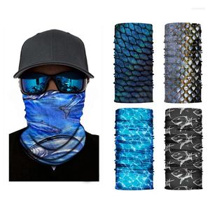 Bandanas Outdoor Sport Рыбалка бандана шарф ультрафиолето -защита ветрозащитная дышащая дышащая голова лыжна езда на велосипеде женские трубки океанская маска для лица мужчина