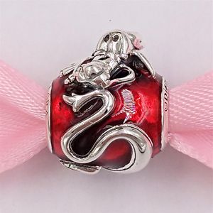 Andy Jewel 925 Sterling Silver Beads DSN Mulan Mushu Charms passar Europeiska Pandora Style Jewely Armelets Halsband 798632C286Q