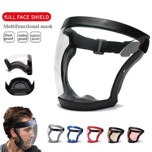 Transparent Full Face Shield Splash-proof WindProof Anti-fog Mask Safety Glasses Protection Eye Face Mask with Filters ss0129251H