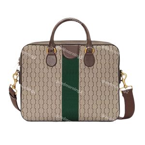 Ophidia Merk Mannen Schouder Aktetas Zwart Bruin 5A Lederen Designer Handtas Zakelijke Heren Laptoptas Messenger Bag 2 Kleur met stofzakken